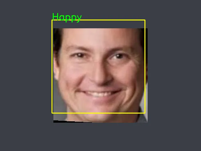 Emotion detected on a face