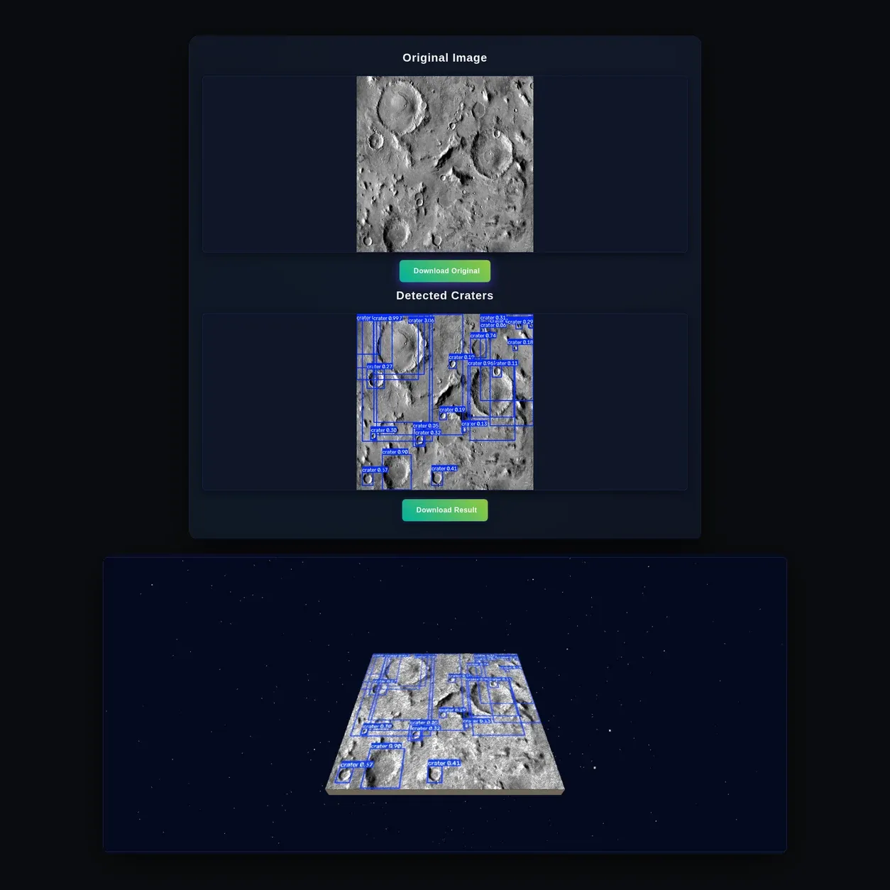 AstroPit — YOLOv12 crater detection on planetary imagery