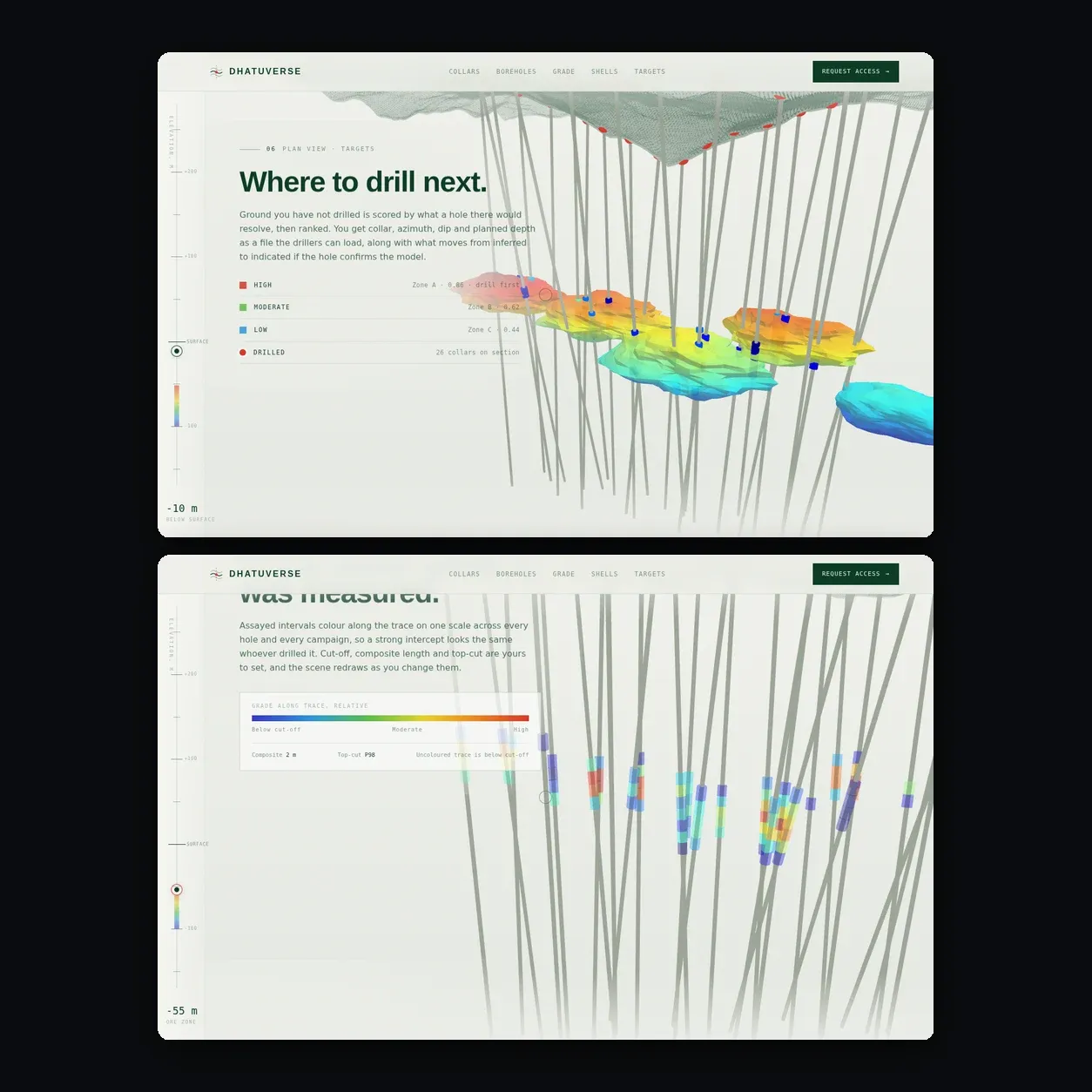 DhatuVerse — 3D geological visualization dashboard